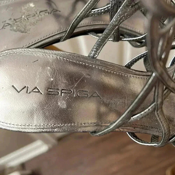 VIA SPIGA silver heels size 7 - Picture 8 of 9